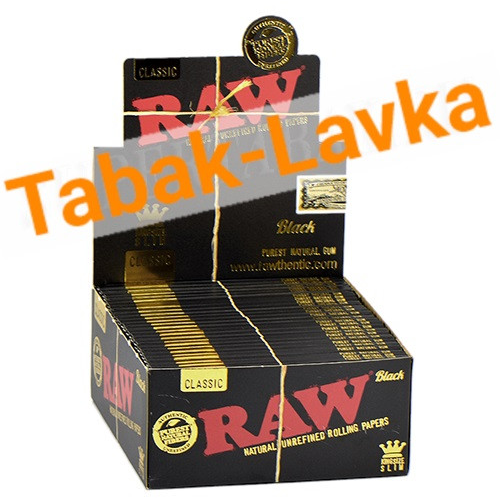 Бумага самокруточная RAW - KING SIZE - Classic BLACK (32 шт)-1