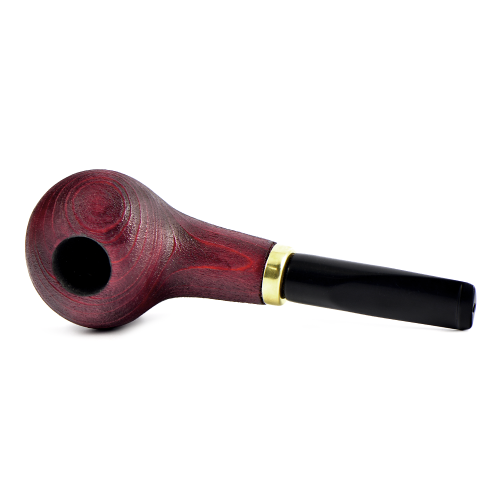 Трубка WoodPipe - Груша - Short (малая-прямая) - SandBlast Red (фильтр 9 мм)-1