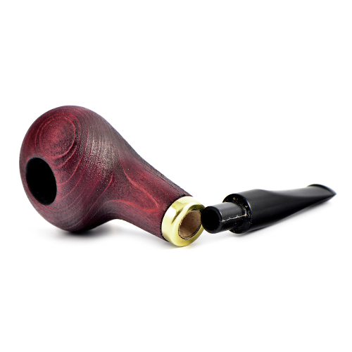 Трубка WoodPipe - Груша - Short (малая-прямая) - SandBlast Red (фильтр 9 мм)-5