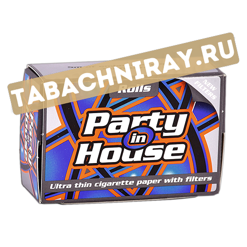 Бумага самокруточная Party in House - Silver Ultra Thin Rolls (5 метров) + TIPS (50 шт.)