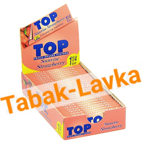 Бумага самокруточная TOP 78 mm - Sunrise Strawberry (Клубника)-1