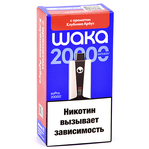 POD-система Waka soPro - 20.000 затяжек - Клубника - Арбуз - 2% - (1 шт.)