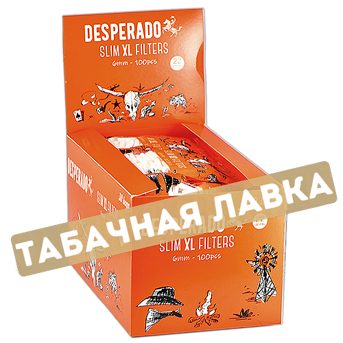 Фильтры для самокруток 6мм Desperados XL 22 мм (100 шт)-1