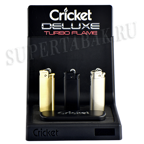 Зажигалка Cricket De Luxe (заправляемая) Gold-2