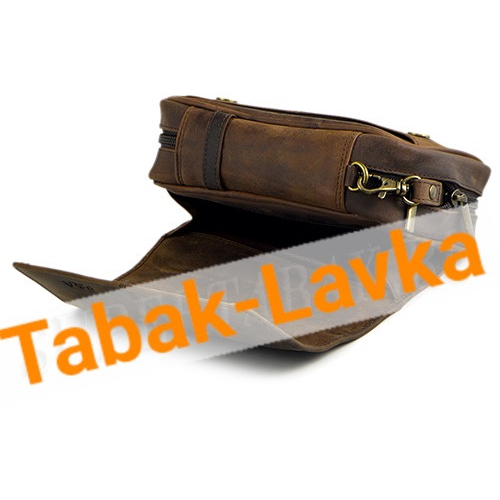 Сумка P&A - 413 Buffalo Dark Brown - для 3 трубок - с кисетом для табака-1