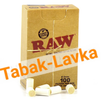 Фильтры для самокруток 8мм RAW Regular Cotton (100 шт в коробке)