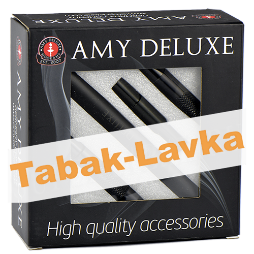 Набор из шланга и мундштука Amy Deluxe - Арт. s238-set psmbk-bk (чёрный)-1