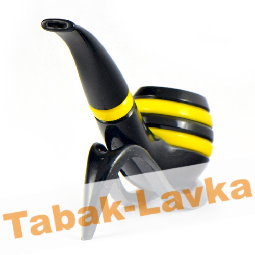 Трубка Vauen Stripe 237 Black/Yellow (фильтр 9 мм)-2