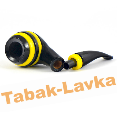 Трубка Vauen Stripe 237 Black/Yellow (фильтр 9 мм)-4