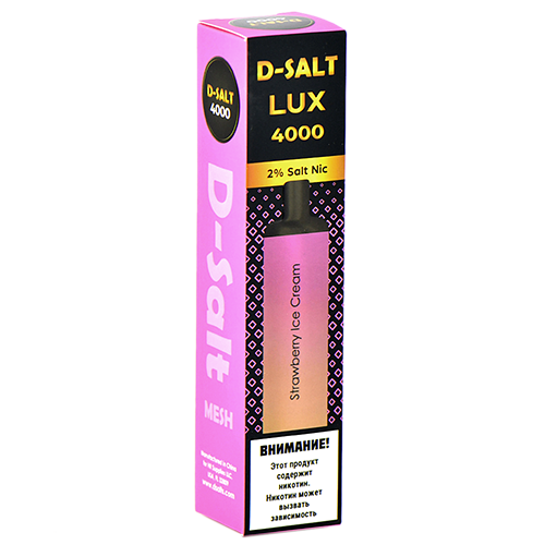 POD система D-Salt - Lux 4000 затяжек - Strawberry Ice Cream - 2% - (1 шт.)