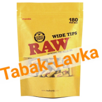 Бумажные фильтры RAW (Готовые) 7,5 мм - PRE-Rolled WIDE TIPS (180 шт)