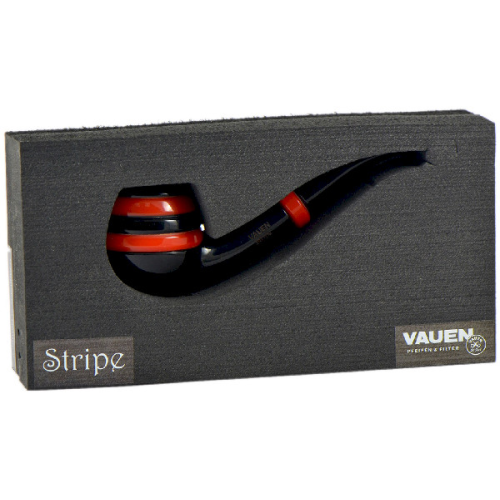 Трубка Vauen Stripe 337 Black/Red (фильтр 9 мм)-3