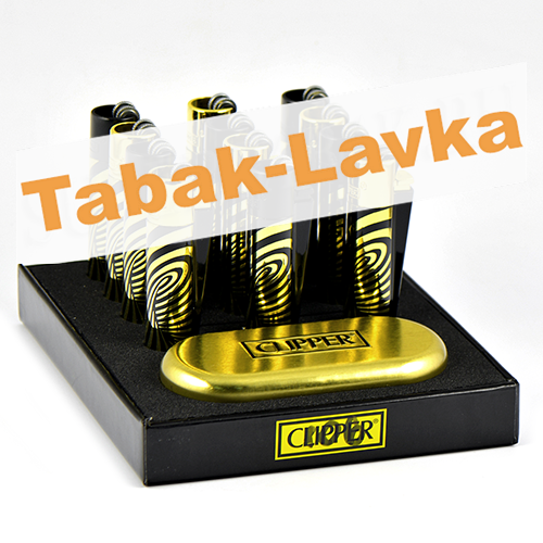 Зажигалка Clipper - СМ3S106 Zebra - Gold-2