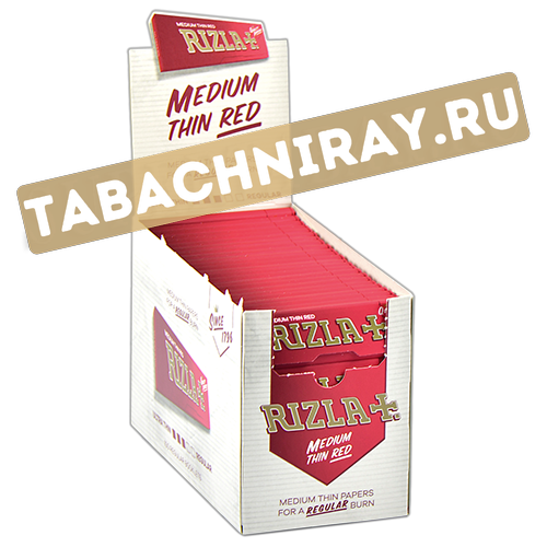 Бумага самокруточная Rizla+ - Medium Thin Red (50 шт)-1