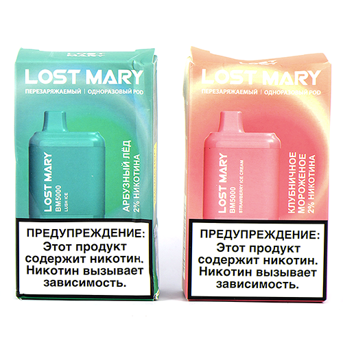 УЦЕНЕННАЯ POD система Lost Mary - BM 5000 - Клюквенная сода - 2% - (1 шт.)