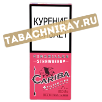 Сигариллы Cariba Wood Tip Strawberry - 4 шт.