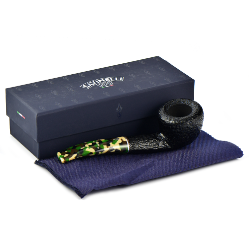 Трубка Savinelli Camouflage - Rustic Black 316 (фильтр 9 мм)-1