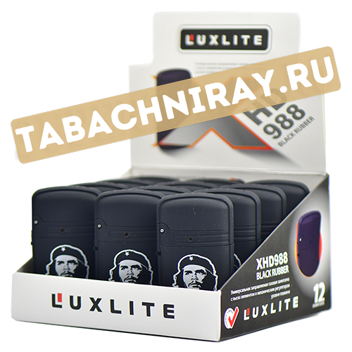 Зажигалка турбо Luxlite XHD 988 - Black Rubber Che-1