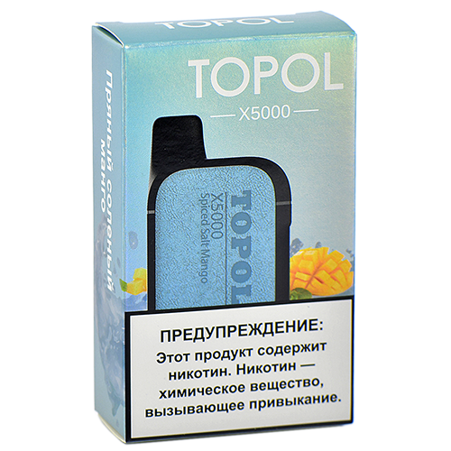 POD система TOPOL X - 5000 затяжек - Пряное солёное манго - 2% - (1 шт.)