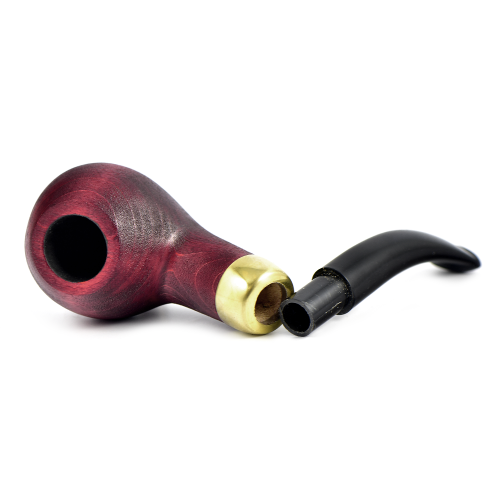 Трубка WoodPipe - Груша 002 - SandBlast Red - (фильтр 9 мм)-3