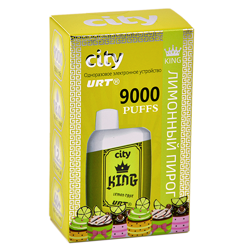 POD система City - King 9000 затяжек - Лимонный пирог - 1,8% - (1 шт.)