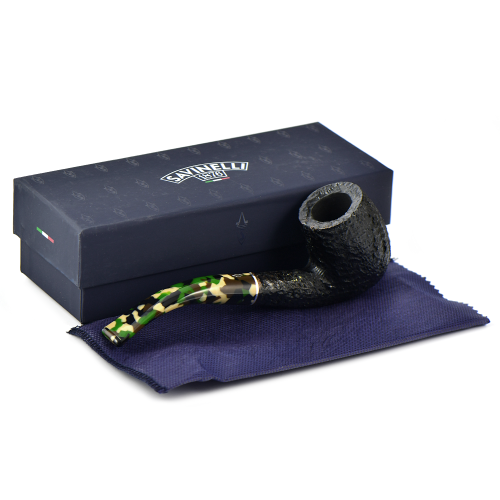 Трубка Savinelli Camouflage - Rustic Black 606 (фильтр 9 мм)-3