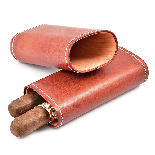 Футляр для 2 сигар Robusto Ave - Арт. С0055 (Brown)-2