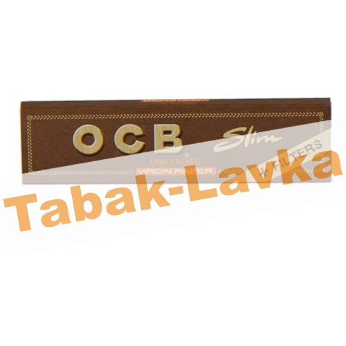 Бумага самокруточная OCB Slim Virgin Unbleached + Filter Tips