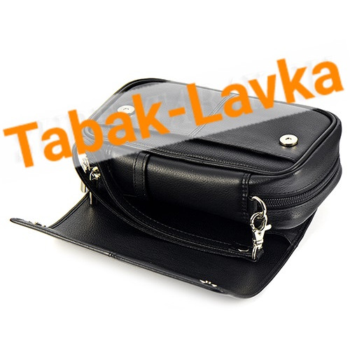 Сумка P&A - 413P Black - для 3 трубок - с кисетом для табака-1