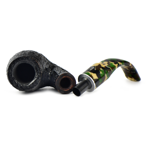 Трубка Savinelli Camouflage - Rustic Black 614 (фильтр 9 мм)-3