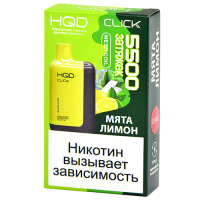 Многоразовая POD-система HQD CLICK - Мята - Лимон (5500 затяжек) - (1 шт.)