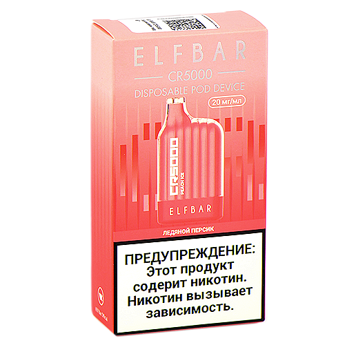 POD система Elf Bar - CR 5000 - Ледяной персик - 2% - (1 шт.)