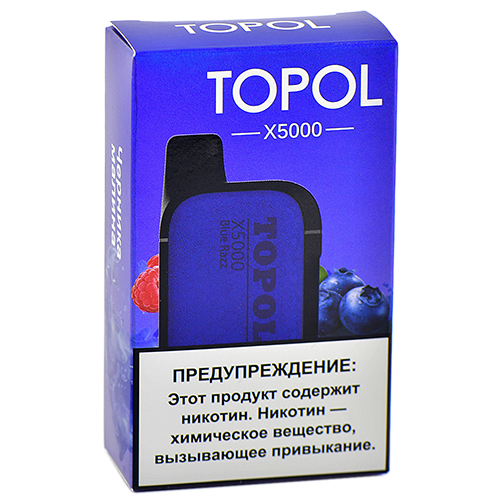 POD система TOPOL X - 5000 затяжек - Черника - Малина - 2% - (1 шт.)